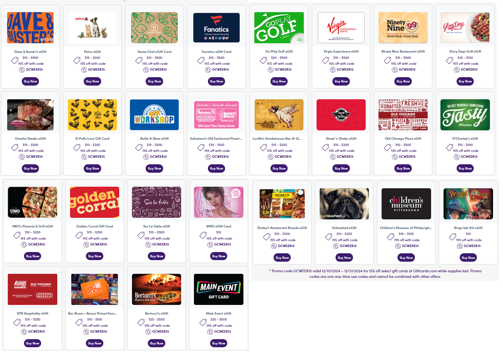 [EXPIRED] Giftcards.com: Get Up to 15% Off Many Gift Cards – GCanywhere