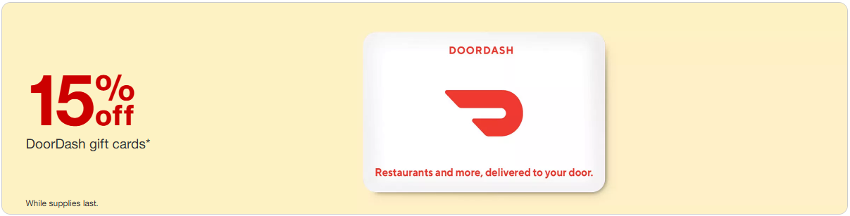 [EXPIRED] Target (Online): 15% Off DoorDash Gift Cards – GCanywhere
