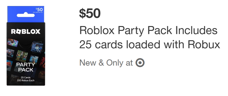 [EXPIRED] Target (In-Store): New Item: Roblox Party Pack Includes $50 ...